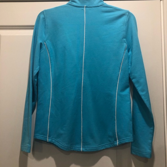 Lauren by Ralph Lauren Zipper top NWOT size-S sky blue - Picture 4 of 7